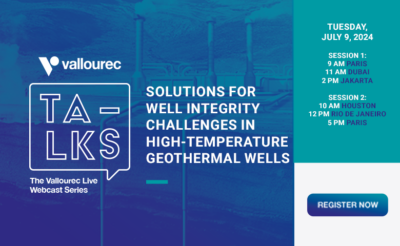 Webinar: Integridad de pozos en energía geotérmica de alta temperatura, 9 de julio de 2024