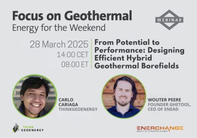 Webinar: Diseño de campos geotérmicos híbridos eficientes, 28 de marzo de 2025