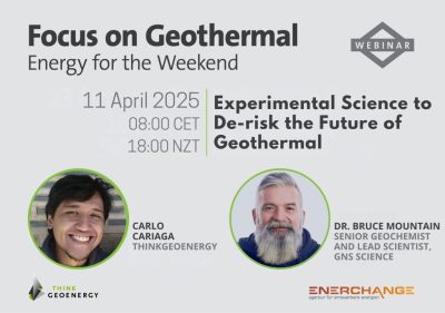 Webinar: Geoquímica experimental para la reducción de riesgos geotérmicos, 11 de abril de 2025