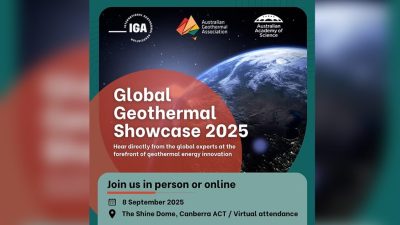 Inscripciones abiertas – Global Geothermal Showcase; 8 de septiembre de 2025; Canberra, Australia