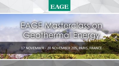 Registro abierto – Masterclass EAGE sobre energía geotérmica, del 17 al 20 de noviembre de 2025, París, Francia