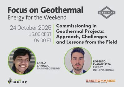Webinar – Puesta en marcha de centrales geotérmicas, 24 de octubre de 2025