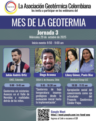 La Asociación Geotérmica Colombiana invita a la tercera jornada del Mes de la Geotermia 2025