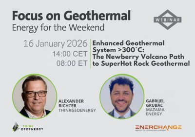 Seminario web: Sistemas geotérmicos mejorados a más de 300 °C; Proyecto de rocas supercalientes de Newberry, 16 de enero de 2026