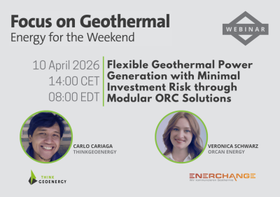 Webinar: Impulsando geotermia con soluciones ORC modulares, 10 de abril de 2026